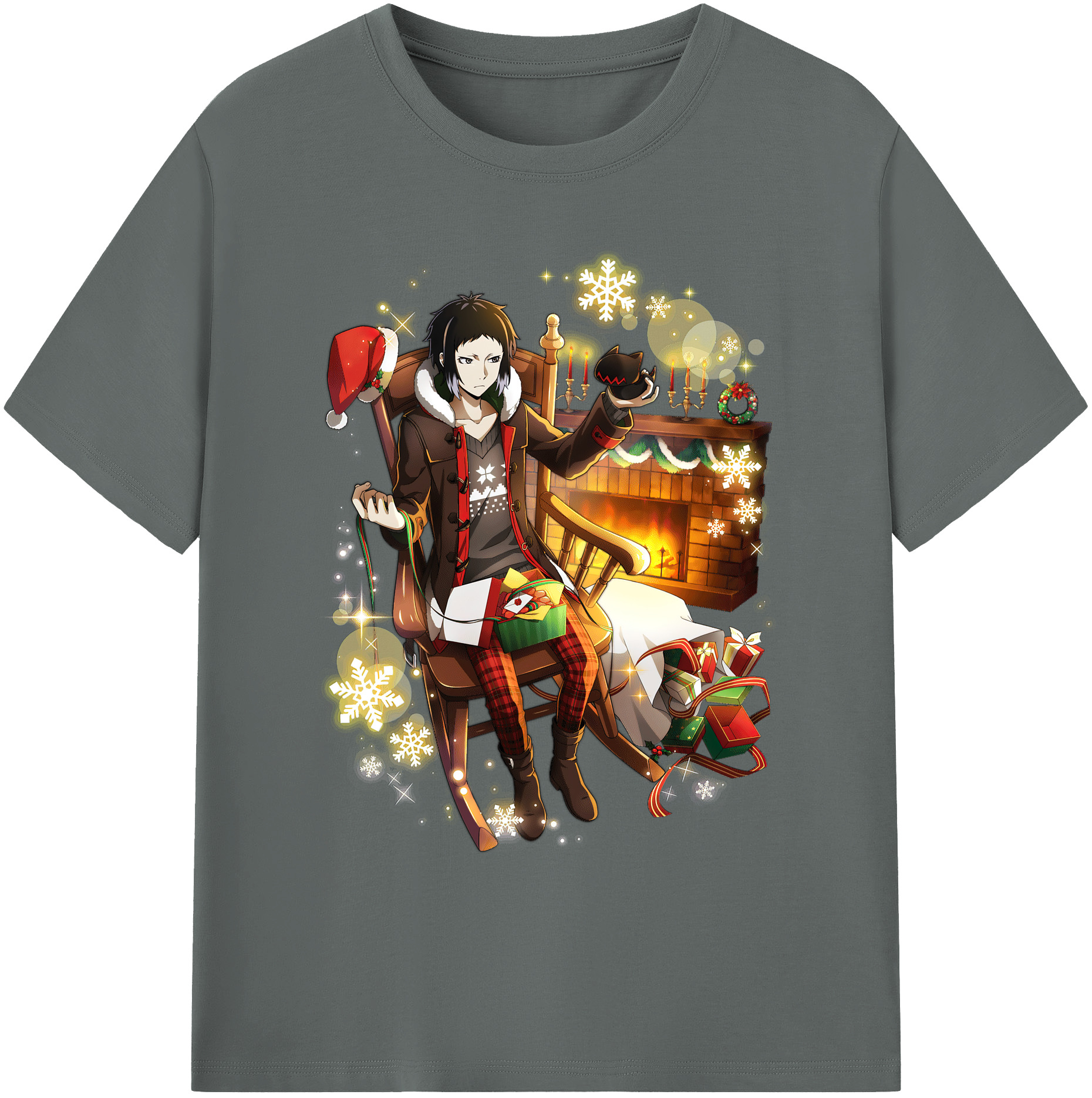 （画像用） 文豪ストレイドッグス Bungo Stray Dogs 綿100％ メンズ半袖Tシャツ｜肌触りやわらか＆通気性